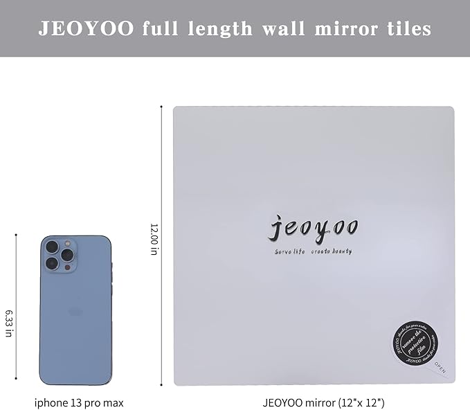 Full Length Mirror Unbreakable Gym Mirrors for Home Gym, 12"X12"X0.12", 4 Pcs, Plexiglass Locker Tiles, Body Workout Wall Mirror for Bedroom, Over The Door Wall-Mounted Sticker