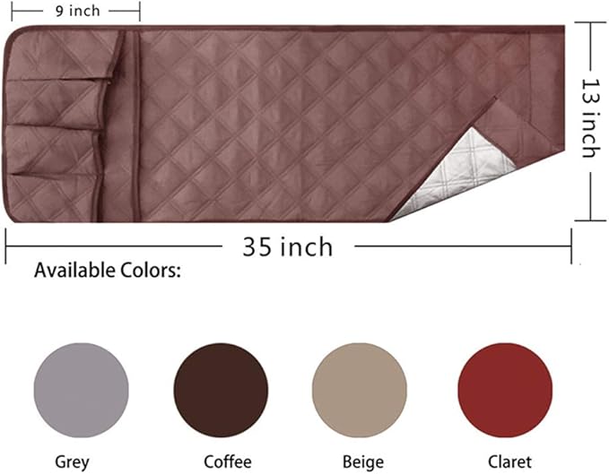 Couch Sofa Armrest Organiser Arm Chair Caddy Bedside Storage Pocket with 6 Pockets TV Remote Holder Bed Storage Pocket Bag for Cellphone Tablet Notepad Book Magazines DVD Glasses