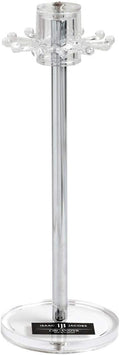 Isaac Jacobs Clear Acrylic Necklace Holder (12 Rotating Hooks) – Hanging Chain Organizer, Sleek & Sturdy Stand for Jewelry – Storage Solution- Bedroom- Bathroom - Countertop - Nightstand