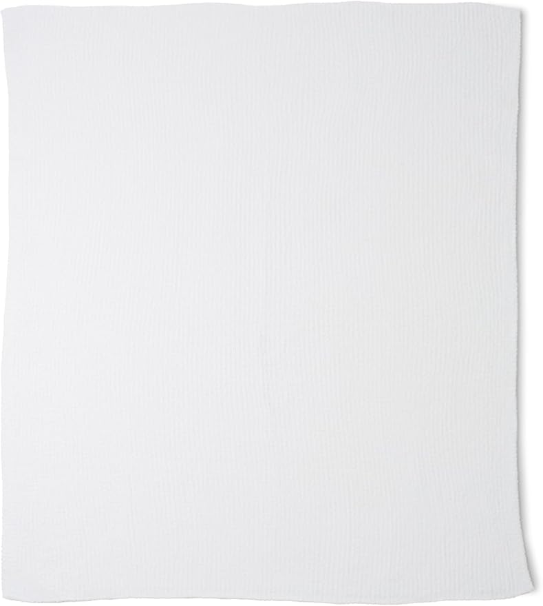 Barefoot Dreams® CozyChic® Ribbed Bed Blanket, Ultra Soft Plush Microfiber Blanket for Bed, Warm & Lightweight Cozy Bedding Layer, Textured Knit, King Size, White