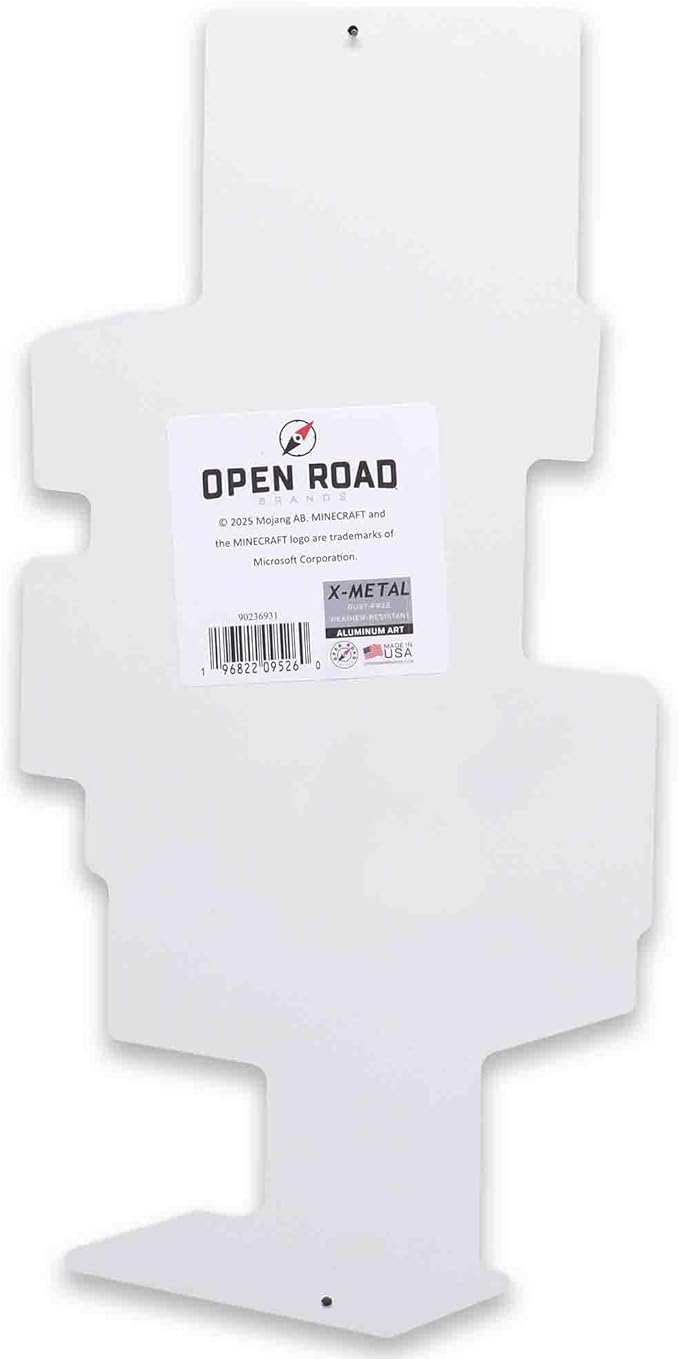 Open Road Brands Minecraft Zombie Chicken Jockey Metal Wall Decor - Fun Minecraft Sign for Bedroom or Game Room