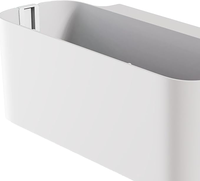 BFYDOAA Bedside Caddy Hanging Basket Organizer with Hooks,Plastic Tissue Box Desktop Storage Box for Dorm Bunk Beds Hospital Bed Office (White)