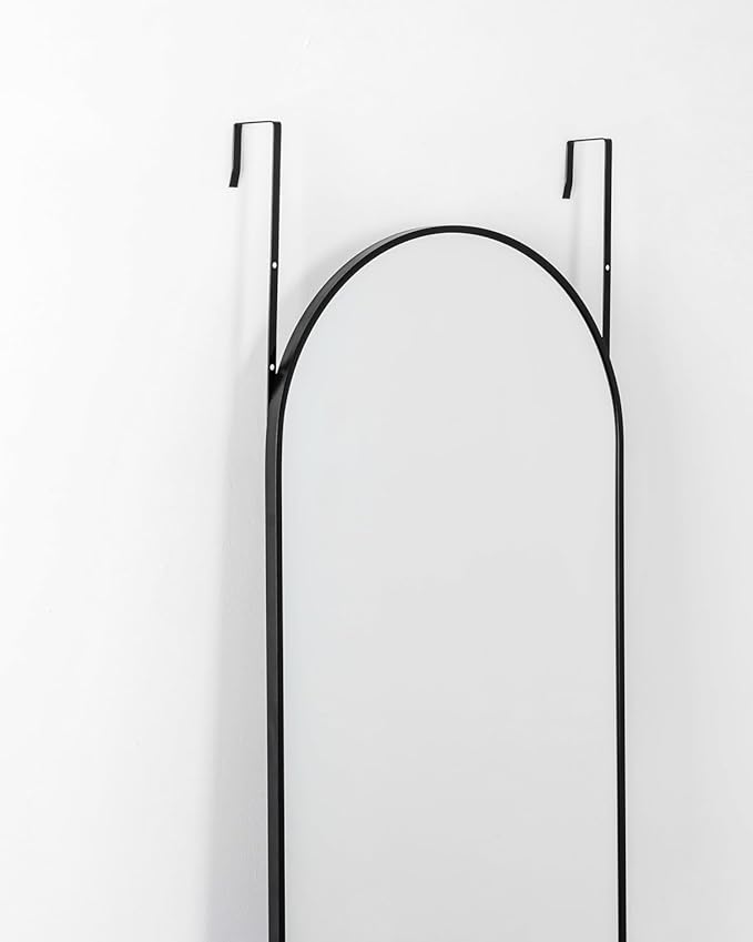 50"x16" Black Modern Full Length Mirror - Door Hanging Mirror for Bathroom, Bedroom, Living Room & Locker Room