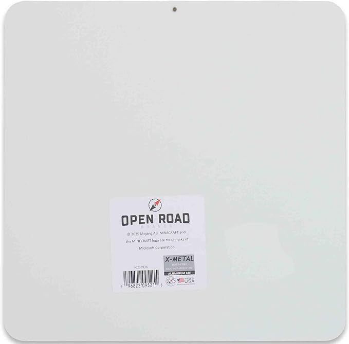Open Road Brands Minecraft Scene Metal Wall Decor - Fun Minecraft Sign for Bedroom or Game Room
