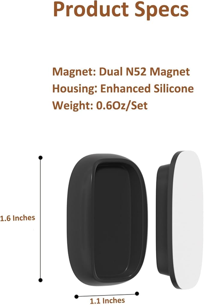 5 Pack Upgraded Magnetic Remote Control Holder Wall Mount - Enhanced N52 Magnets & Stronger Adhesive, No-Drill Remote Organizer for TV/Fan/AC Remotes