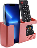 D3 Wall Mount Phone Holder, Punch-Free Wall-Mounted Mobile Phones Charging to Stand, Sticky Remote Control Storage Box Bedside Lazy Mobile Phone Rack, Multipurpose Storage Box (Red)