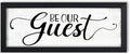 Be Our Guest Wall Decor: Guest Bedroom Sign Wall Decor Above Bed Small Wall Signs Hanging Rustic Farmhouse Wall Plaques Framed Inspirational Quotes Wall Art Decor for Guest Room 6" x 14.5"