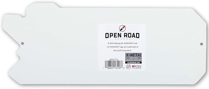 Open Road Brands Minecraft Creepers on the Run Metal Wall Decor - Funny Minecraft Sign for Bedroom or Game Room