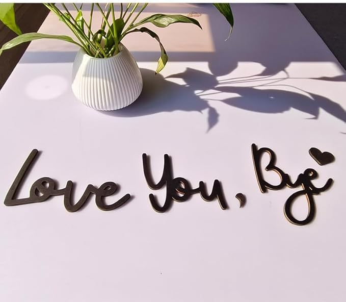 Love You Bye Sign Above Door: Rustic Wood Over Door Home Decor Boho wall decor For Wall Art living Room Bedroom – Gifts for Lover & Family