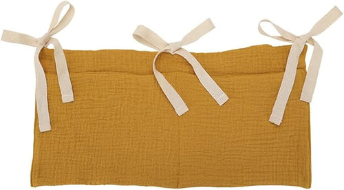 2 Pack Baby Crib Hanging Storage Bag, 2-Pockets Baby Crib Side Organizer Crib Hanging Organizer for Diapers, Toys, Clothing