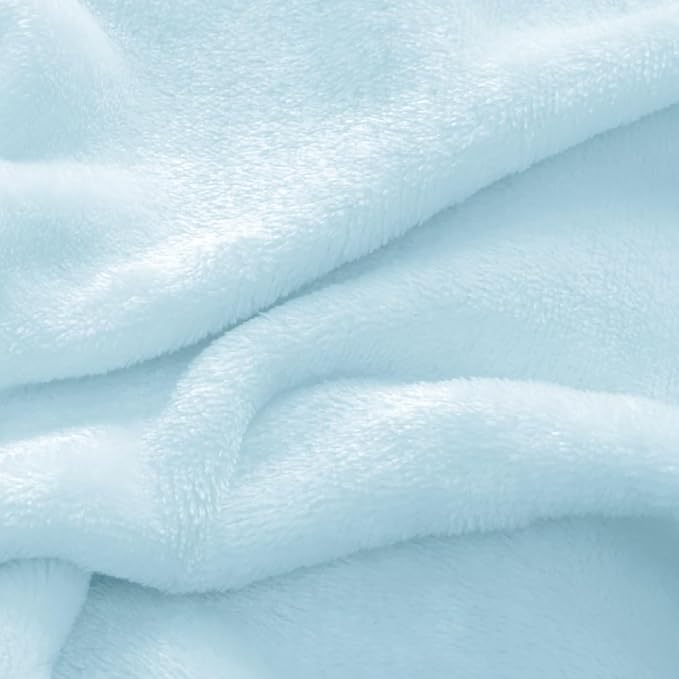 BEDELITE Flannel Sheets King Size Blue - Super Soft Fleece Sheets Set Fluffy Extra Plush, 4 Piece(Include Fitted Sheet, Flat Sheet, 2 Pillowcases)
