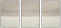 MUDECOR Framed Wall Art Print Set Misty Horizon Minimalist Foggy Mountain Landscape in Soft Neutral Tones Illustrations Realism Decorative for Living Room, Bedroom, Office - 16"x24"x3 White