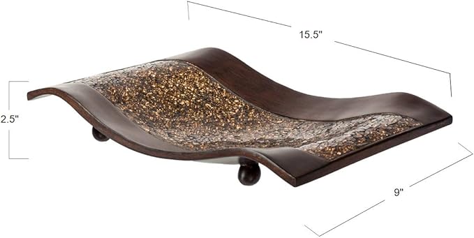 Creative Scents Schonwerk Brown Centerpiece Home Decor Crackled Mosaic Design, Table Decorations for Dining/Living Room/Coffee Table Decor - Best Wedding