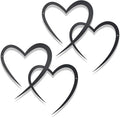 OYEFLY Infinity Heart Metal Wall Decor,Infinity Heart Wall Decor for Room Living,Wedding Decor (Black, style3 11.4 x 10.7in)