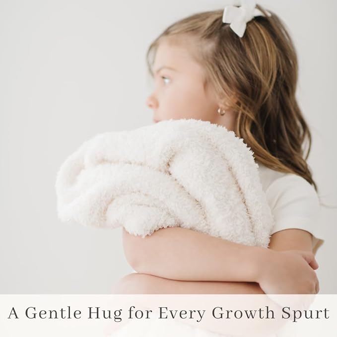 Saranoni Bamboni Luxury Baby Blanket | Cozy & Soft Plush Receiving Blankets | Perfect for Girls & Infant Baby Boy Blankets | Ivory - 30” x 40”