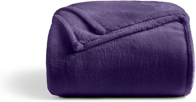 Cosy House Collection Everyday 1500 Series Fleece Blanket - College Dorm Room Essentials - All Season, Stays Fresh & Clean - Soft, Breathable & Skin-Friendly (Twin/Twin XL, Purple)
