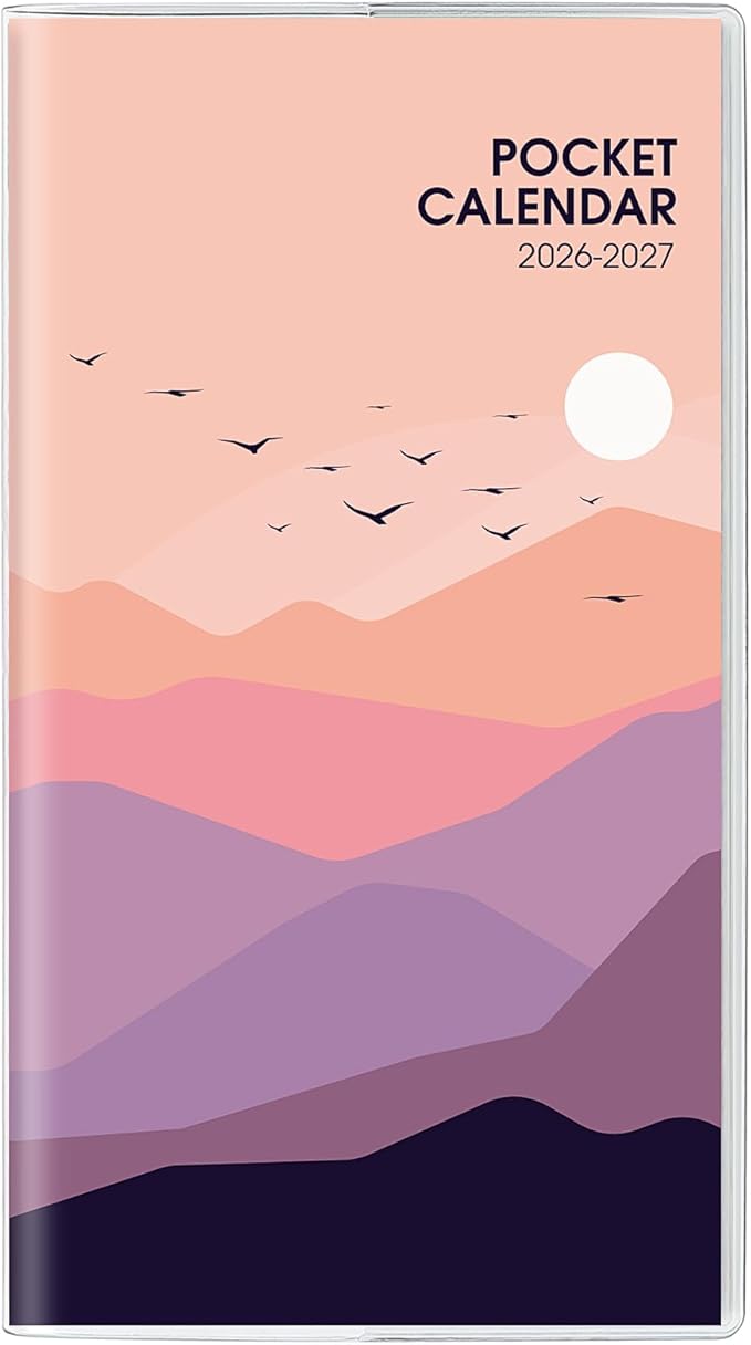 Pocket Calendar 2026-2027, Monthly Planner 2026-2027 - 3.7" x 6.7" - Runs from January 2026 Until December 2027, 2026 Pocket Calendar with PVC Cover for Organizing & Planning