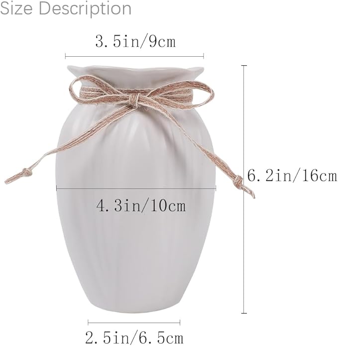 Peonies Artificial Flowers in Vase, Fake Hydrangea Silk Peony Flower Bouquet with Vase Faux Flowers Arrangement Decor Home Table Dining Room (White)