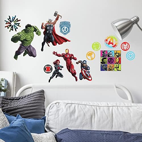 RoomMates Marvel Classic Avengers Peel and Stick Wall Decals, RMK4289SCS
