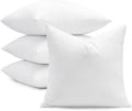 puredown® 18x18 Feather Down Pillow Inserts, 4 Pack Throw Pillow Inserts for Couch, Chairs, Office, Apartments