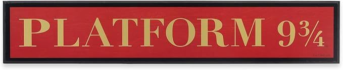 Harry Potter Platform 9 3/4 Wood Wall Decor - Fun Harry Potter Sign for Bedroom or Movie Room