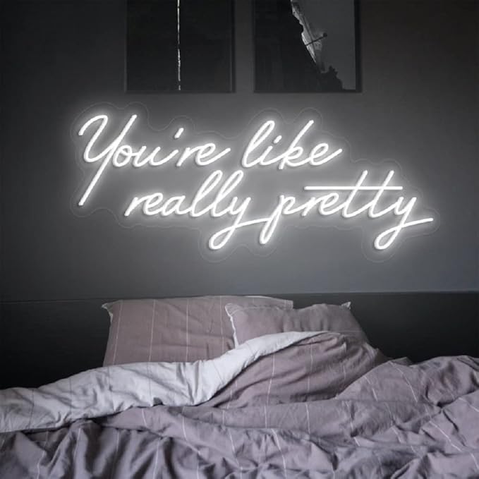 LED Neon Sign Night Light for Wall Party Décor Bedroom Room Bar Wedding Home Birthday Art Decoration Christmas with USB Chain Light modulator 5v (lets party blue)
