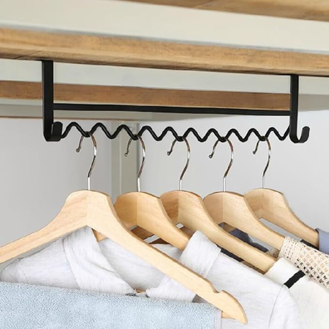 Bedside Hanging Organizer Hook Rack Over Bedside Clothes Hook for Towels Coats and Clothes Fits Bunk Beds Dorm Room Space Saving Storage