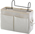 Bedside Hanging Storage Bag Caddy Pocket Nightstand Organizer Basket White for Bunk Bed Dorm Rooms9999bedside Hanging Storage Bag Bedside Caddy Bunk Bed Organizer Pocket