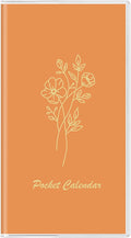 Pocket Calendar 2026-2027, Orange 2026-2027 Monthly Planner - 3.7" x 6.7" - Runs from January 2026 Until December 2027, 2026 Pocket Planner with PVC Cover for Home, School, Office Supplies