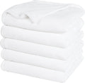 PHF Oversized King Big Fleece Blanket 120"x120", No Shed No Pilling Extra Large Soft Blanket, Giant 10'x 10' Lightweight for Bed, Sofa Travel and Camping, Suitable for All Season, White