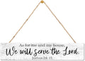 AGMDESIGN As for Me And My House We Will Serve The Lord Bible Verse Wood Sign, Christian Declaration Decor for Prayer Room Church, Faith-Based Wall Decor, Christian Jesus Hanging Wooden Plaque