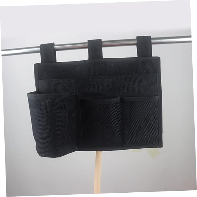 Multipurpose Bedside Hanging Bag Organizer with Multiple Pockets for Dormitory and Home Door Back Storage Pouch for Phones Books Chargers and Snacks Caddy for Bedroom and Living