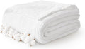 100% Cotton Muslin Blanket 50" x 60", Breathable and Lightweight Cotton Throw Blankets for Couch, Soft Cooling Summer Gauze Blanket for Adults All Season, White