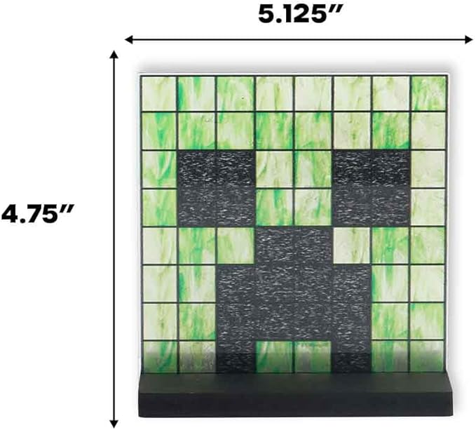 Minecraft Creeper Acrylic Tabletop Display - Fun Creeper Pixel Face Decoration for Desk or Shelf