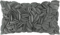 KINGROSE Handmade 3D Flower Accent Pillow Cover Decorative Throw Pillow Case Solid Soft Cushion Covers Velvet 12 x 20 Inches Grey