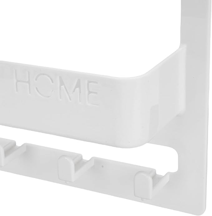 Ejoyous Bedside Shelf Wall Mount, Adhesive Phone Holder Organizer with Hooks and Cable Clips On Dorm Room, Wall Storage for Glasses Remote Earphone Cell Phone Charger Keys Snacks (White)