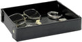 UnionBasic Medium Valet Tray, Jewelry Tray for Rings Watches Earrings, Entryway Catchall Caddy for Coins Keys Change, Nightstand Bedside Valet Holder, Trays for Electronic Gadgets, Black Plus