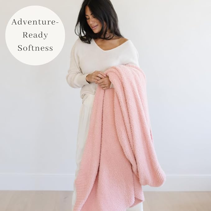 Saranoni Bamboni Baby Blanket | Luxury Plush Super Soft Blanket | Breathable Comfy Blankets for Kids and Teens | Peach - 40" x 60"