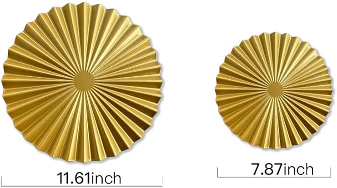 ITrixgan Aesthetic Bedroom Wall Decor Above Bed, Gold Metal Art Wall Decor For Bedroom, Modern Wall Hanging Decor Metal Decorative Wall Art Set, Sunburst Wall Decorations For Living Room