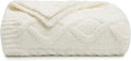bearberry Plush Fleece Blanket Ultra Cozy & Warm Cable Knit - Machine Washable Throw for Living Room, Bedroom, Office | Lightweight Fuzzy Blanket for Adults, Kids, Pets (Cream, 50”x60”)