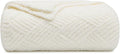 bearberry Super Soft & Fuzzy Minky Throw Blanket Lightweight All-Season - Diamond Stitch Plush Fleece for Couch, Bed, Sofa | Machine Washable Cozy Gift for Women, Men, Home(Cream, 50”x60”)