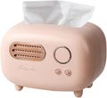 SGVAHY Retro Radio Shape Tissue Cover Box - Unique Multifunction Tissue Box for Kitchen, Bedroom, Office, Parlor, Bathroom Decoration - Creative Gift (Retro Radio Pink)