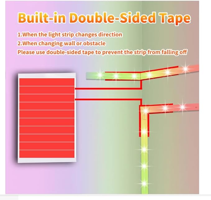 LED Lights for Bedroom 100FT, RGB LED Strip Lights Music Sync, DIY Color Changing LED Light Strip with Remote & App Controll, Led Lights for Room Decor Tape Lights Ambiant Lighting (1 Roll)
