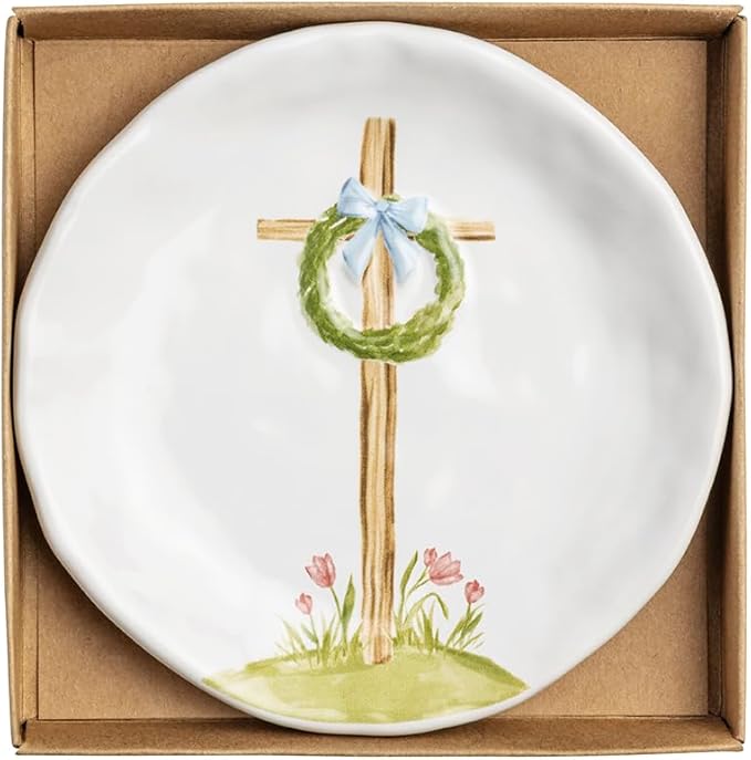 Mud Pie Boxed Single Cross Trinket Dish