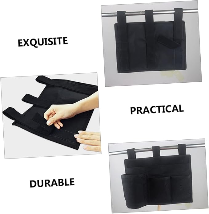 Healifty Bedside Hanging Organizer Bag for Dorm Rooms Multipurpose Storage Pouch with Multiple Pockets for Phones Chargers Books Sundries for Rooms Living