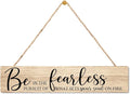 AGMDESIGN Be Fearless In The Pursuit Of What Sets Your Soul On Fire Wood Sign, Motivational Wall Art Decor for Shelf, Farmhouse Bedroom Kitchen Office Wooden Plaque, Great Gifts for Artists Dreamers