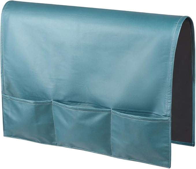 Sofa Armrest Organizer with 3 Pockets Faux Leather Armchair Magazine Holder Couch Remote Caddy Control Holder Waterproof Sofa Bedside Storage Pockets Bag Furniture Protector for Cellphone Book Pouch