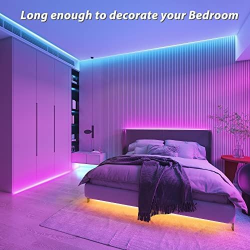 Led Lights for Bedroom 60FT RGB Led Strip Lights Music Sync Color Changing, Dimmable Led Light Strip with Remote App Control, Super Bright Led Tape Light Room Home Gaming Accessories
