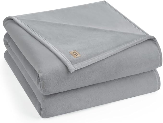 UGG Coco Queen Fleece Blanket for Bed – Luxury Room Decor, Plush & Warm Queen Blanket for Bed, Gifts for Teens and Women, 90" x 92", Seal Gray