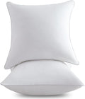 FAVRIQ 22 x 22 Pillow Inserts (Set of 2) - 22 Inch Square Interior Sofa Throw Pillow Inserts with 100% Cotton Cover - Decorative Pillow Insert White Sofa Pillow
